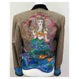 Banana Republic Mermaid & Ocean Applique Blazer Jacket-Signed-Size 6
