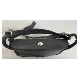 JW Hulme Grey Leather Shoulder Bag with Chain Detail- New with tags