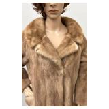 Elegante Paris New York 35 Inch Fur Coat with Monogram Lining