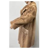 Elegante Paris New York 35 Inch Fur Coat with Monogram Lining
