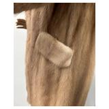 Elegante Paris New York 35 Inch Fur Coat with Monogram Lining