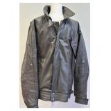 Clipper Mist Grey Leather Jacket Size 42 X-Tall