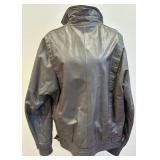 Clipper Mist Grey Leather Jacket Size 42 X-Tall