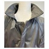 Clipper Mist Grey Leather Jacket Size 42 X-Tall