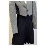 Comme des Garcons Cropped Wool Jacket and Patterned Shorts Set