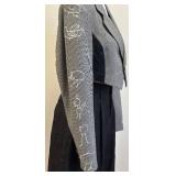 Comme des Garcons Cropped Wool Jacket and Patterned Shorts Set