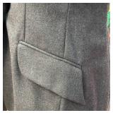 Moschino Cheap and Chic Gray Wool Blazer with Whimsical Embroidered Back - Size 8