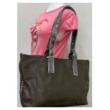 Joy Susan - Shelby Olive Green Studded Tote Bag - New