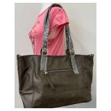 Joy Susan - Shelby Olive Green Studded Tote Bag - New