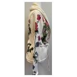 Oilily Medium Knit Cardigan with Floral and Bird Design - Size M