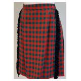 Vintage Yves Saint Laurent Rive Gauche Plaid Wool Skirt - Size 38