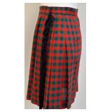 Vintage Yves Saint Laurent Rive Gauche Plaid Wool Skirt - Size 38