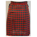 Vintage Yves Saint Laurent Rive Gauche Plaid Wool Skirt - Size 38