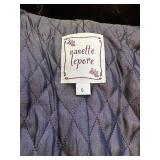 Nanette Lepore Embroidered Brown Velvet Boho Coat with Quilted Lining, Size 6
