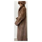 Vintage Bill Blass for John Wanamaker Full-Length Fur Coat for Repair or Repurpose