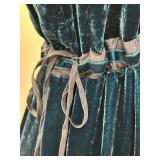 Johnny Was Velvet Embroidered Dress Adjustable Waist-Size Small