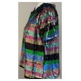 Sanctuary Over the Rainbow Sequin Short Sleeve Top XS