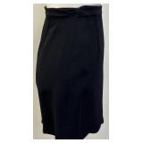 Moschino Cheap and Chic Black Scallop Hem Wrap Skirt Size 10