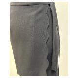 Moschino Cheap and Chic Black Scallop Hem Wrap Skirt Size 10