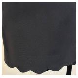Moschino Cheap and Chic Black Scallop Hem Wrap Skirt Size 10