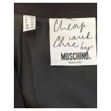 Moschino Cheap and Chic Black Scallop Hem Wrap Skirt Size 10