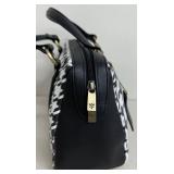 Anna by Anuschka Houndstooth Leather Satchel with Shoulder Strap