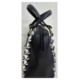 Anna by Anuschka Houndstooth Leather Satchel with Shoulder Strap