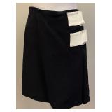 Moschino Cheap and Chic Black Skirt with White Accent Tabs, Size 8