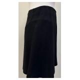 Moschino Cheap and Chic Black Skirt with White Accent Tabs, Size 8