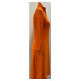 Norma Kamali Everlast Orange Zip Collar Dress, Size M