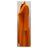Norma Kamali Everlast Orange Zip Collar Dress, Size M