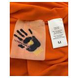 Norma Kamali Everlast Orange Zip Collar Dress, Size M