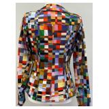 Aventures des Toiles - Art de Porter -  Multicolor Plaid Blazer, Size 40