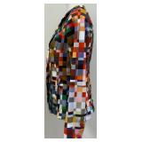 Aventures des Toiles - Art de Porter -  Multicolor Plaid Blazer, Size 40