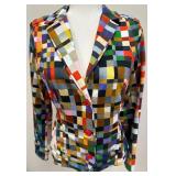 Aventures des Toiles - Art de Porter -  Multicolor Plaid Blazer, Size 40