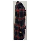Moschino Cheap and Chic Tartan Wool Skirt Suit Size 10 - Circa 1990