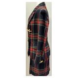 Moschino Cheap and Chic Tartan Wool Skirt Suit Size 10 - Circa 1990