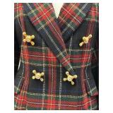 Moschino Cheap and Chic Tartan Wool Skirt Suit Size 10 - Circa 1990
