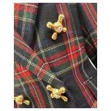 Moschino Cheap and Chic Tartan Wool Skirt Suit Size 10 - Circa 1990