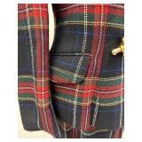 Moschino Cheap and Chic Tartan Wool Skirt Suit Size 10 - Circa 1990