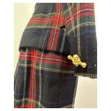 Moschino Cheap and Chic Tartan Wool Skirt Suit Size 10 - Circa 1990