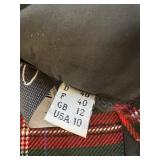 Moschino Cheap and Chic Tartan Wool Skirt Suit Size 10 - Circa 1990