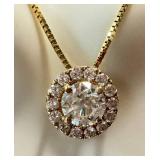 14k Gold with Diamond Pendant