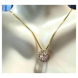 14k Gold with Diamond Pendant