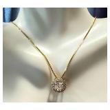 14k Gold with Diamond Pendant