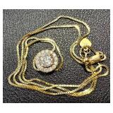 14k Gold with Diamond Pendant