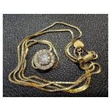 14k Gold with Diamond Pendant