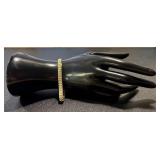 14k Gold and Diamond Tennis Bracelet 7 Inch