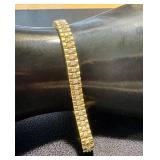 14k Gold and Diamond Tennis Bracelet 7 Inch