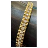 14k Gold and Diamond Tennis Bracelet 7 Inch